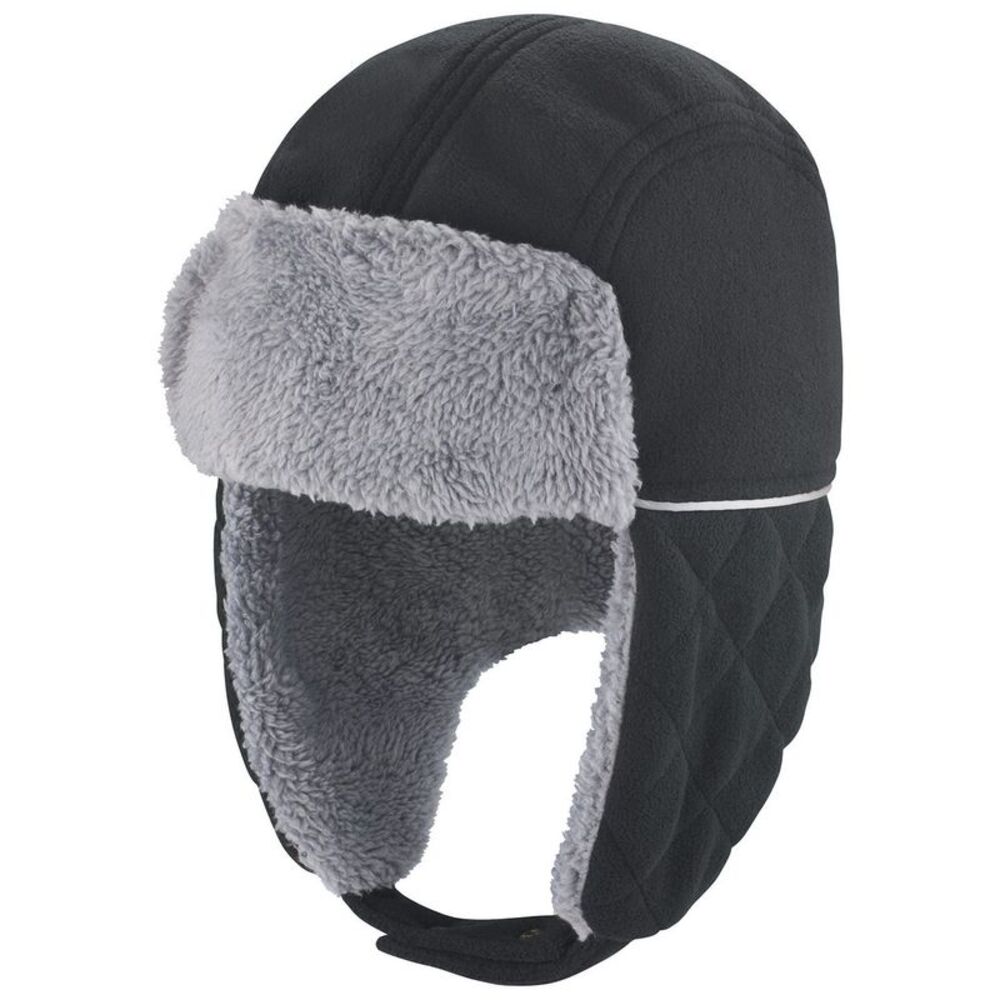 Result Winter Essentials Unisex Adult Ocean Trapper Hat / Black/Gray